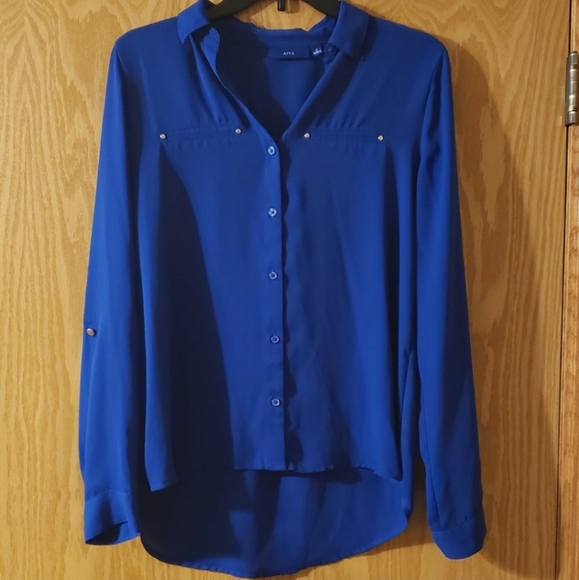 Apt. 9 Collared, Button Down Blouse - Picture 3 of 11